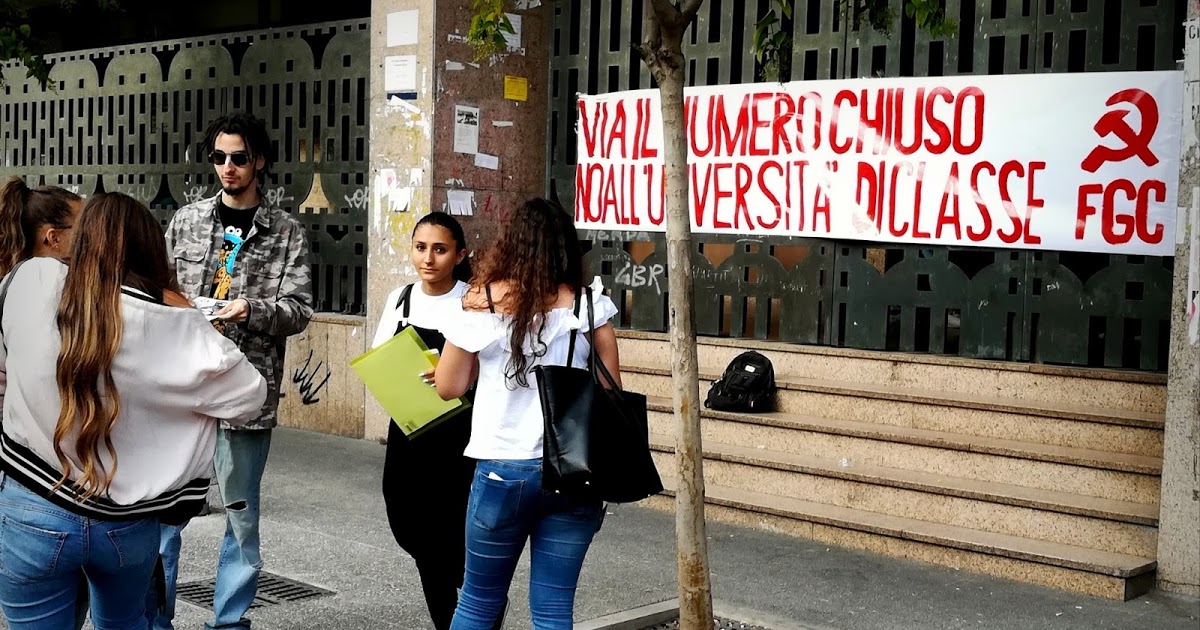 Università. «Via il numero chiuso». Proteste FGC a Bari contro il test d’ingresso