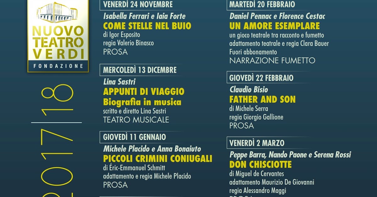 Brindisi: al Nuovo Teatro Verdi i miniabbonamenti "La dolce vita" e "La grande bellezza"