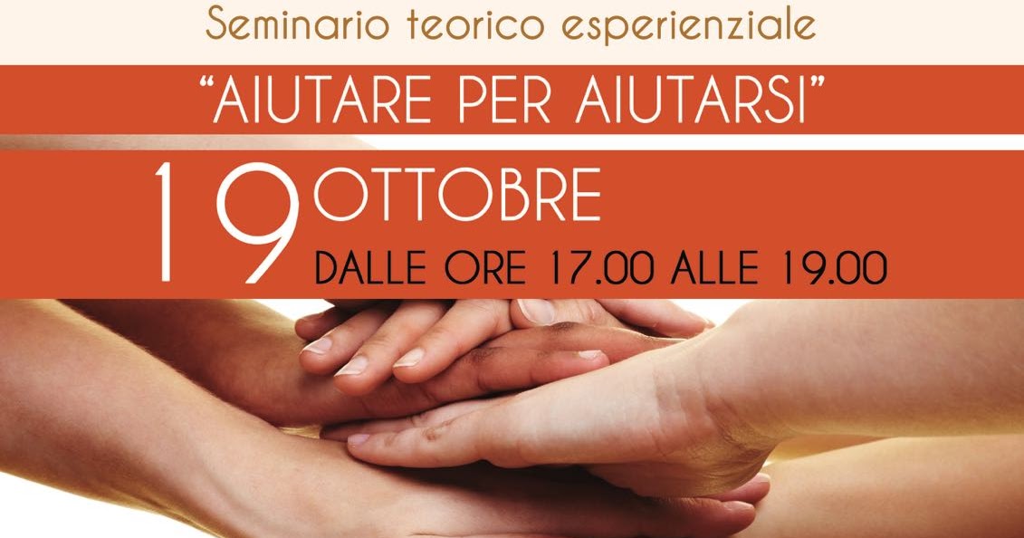 Cisternino: giovedì 19 ottobre il workshop "Aiutare per aiutarsi"