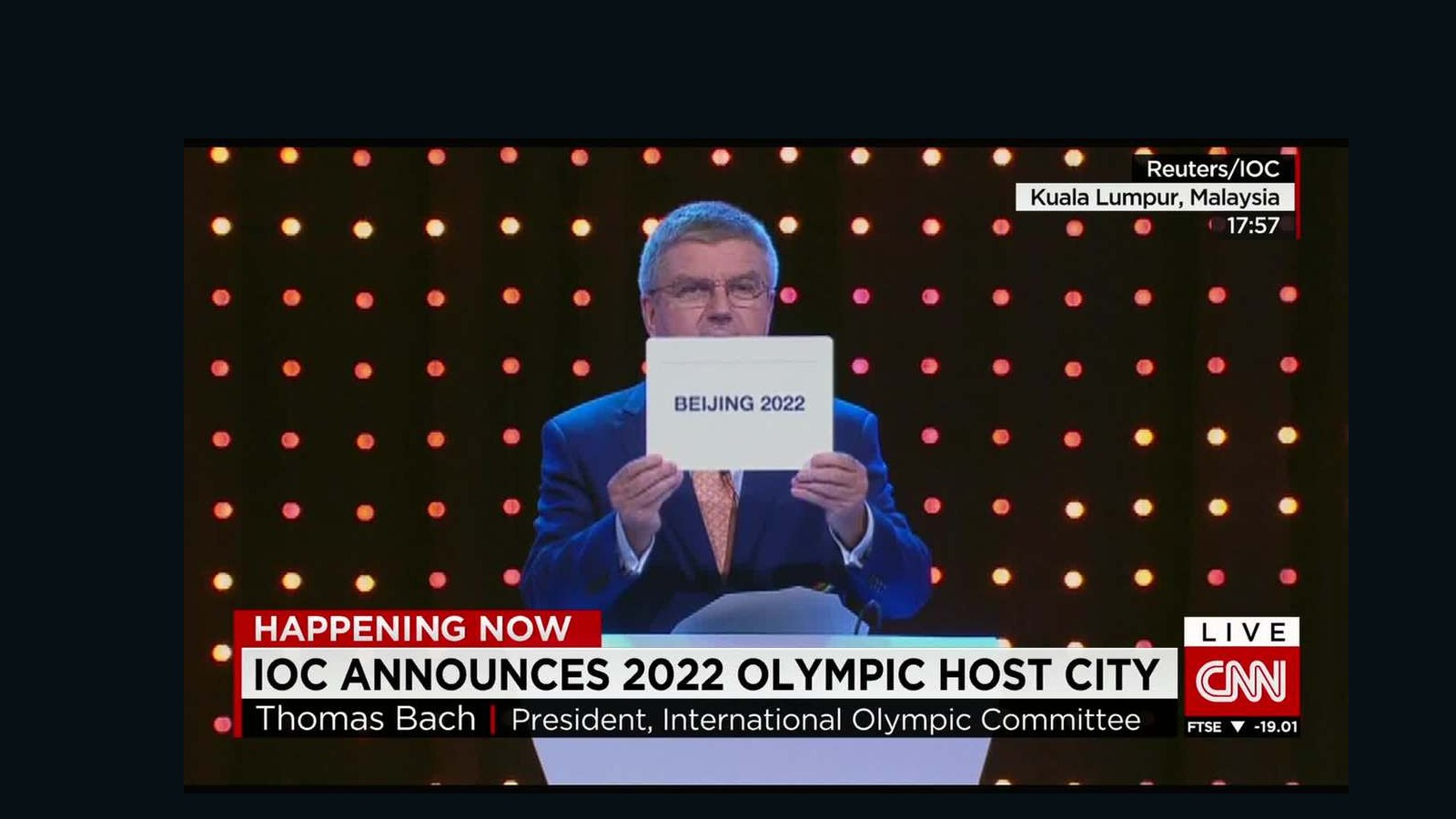 Beijing to host 2022 Winter Olympic Games