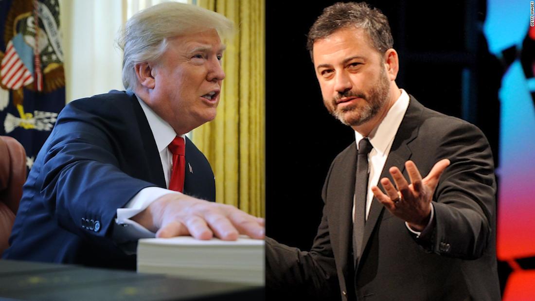 Kimmel mocks 'maniacs' Trump and Kim