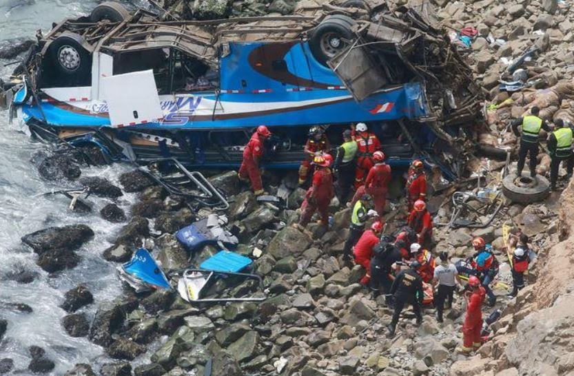 Perù, pullman precipita dalla Curva del diavolo: 36 morti