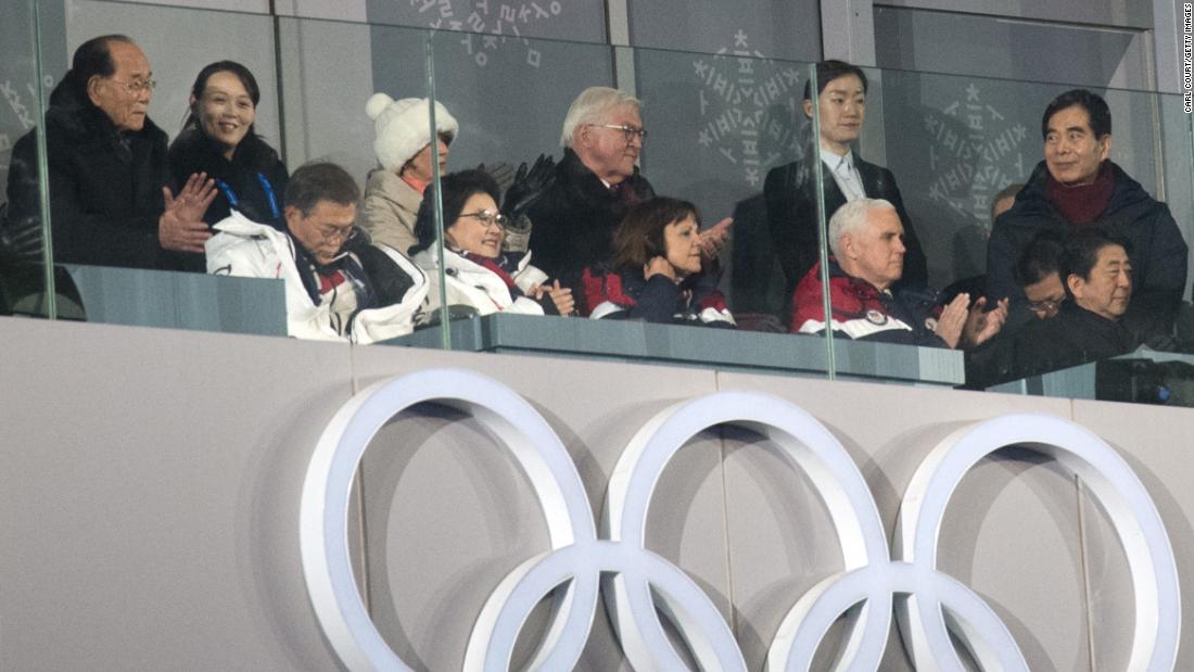 Pence sits near Kim Jong Un's sister at Games