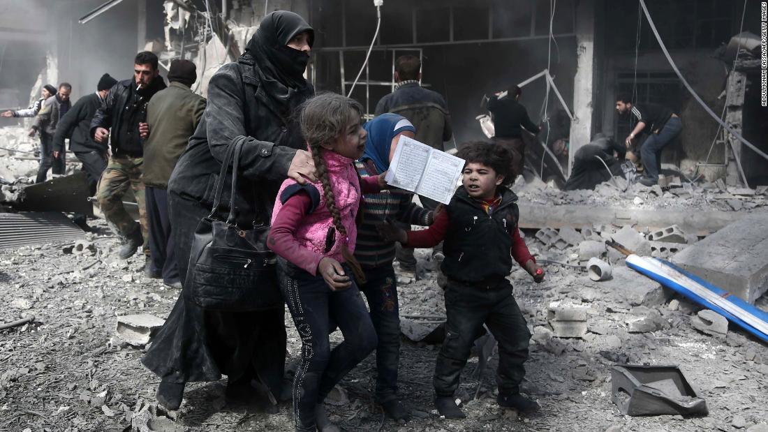 Dozens of people were killed in Syrian airstrikes, a human rights group says