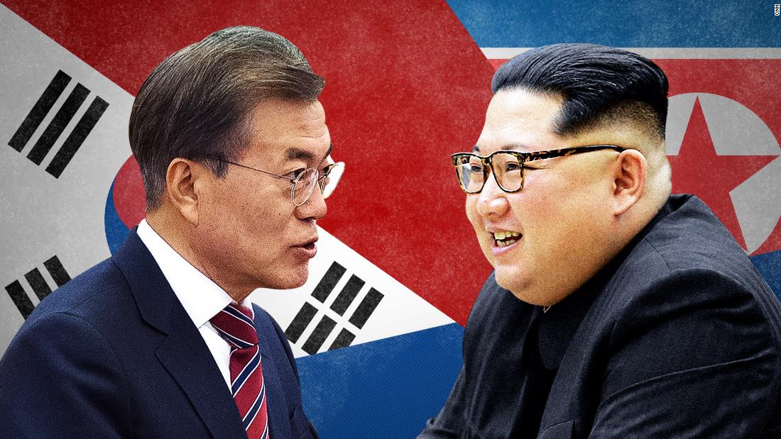 The leaders of North and South Korea meet for a summit aimed at ending decades-long rivalry