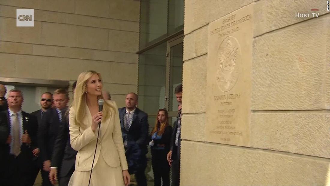 Ivanka Trump and Secretary Mnuchin unveil embassy plaque