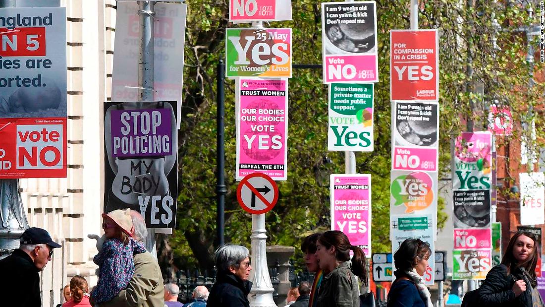 Irish strongly in favor of ending abortion ban, exit poll shows