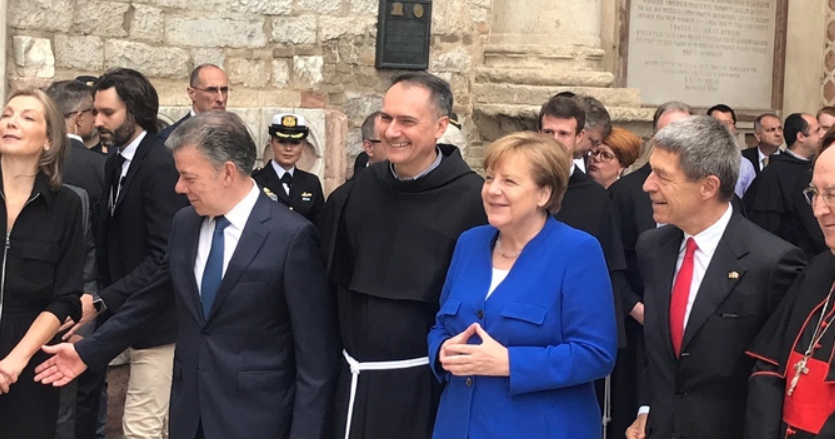 La Merkel ad Assisi per la lampada