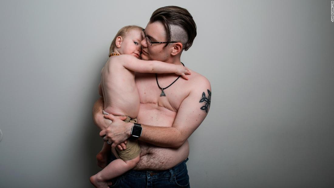 He gave birth. He breastfed. Now, he wants his son to see him as a man