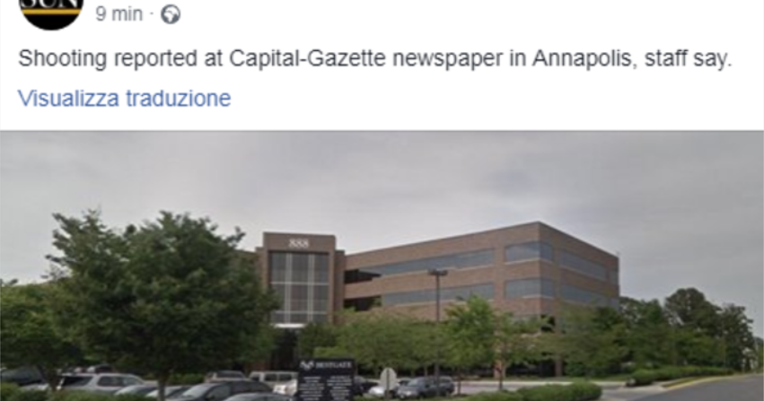 Usa, sparatoria nella sede del Capital Gazette