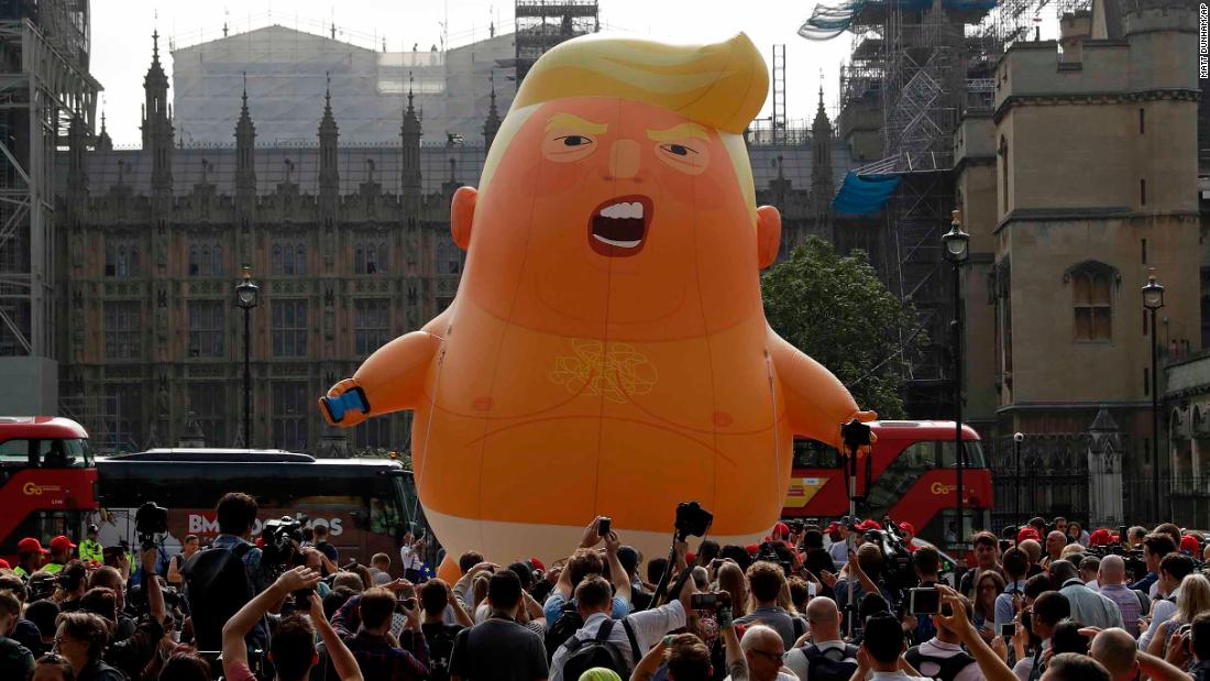'Trump Baby:' Balloon takes flight over London