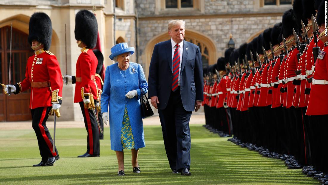 Trump criticized for his stroll with Queen