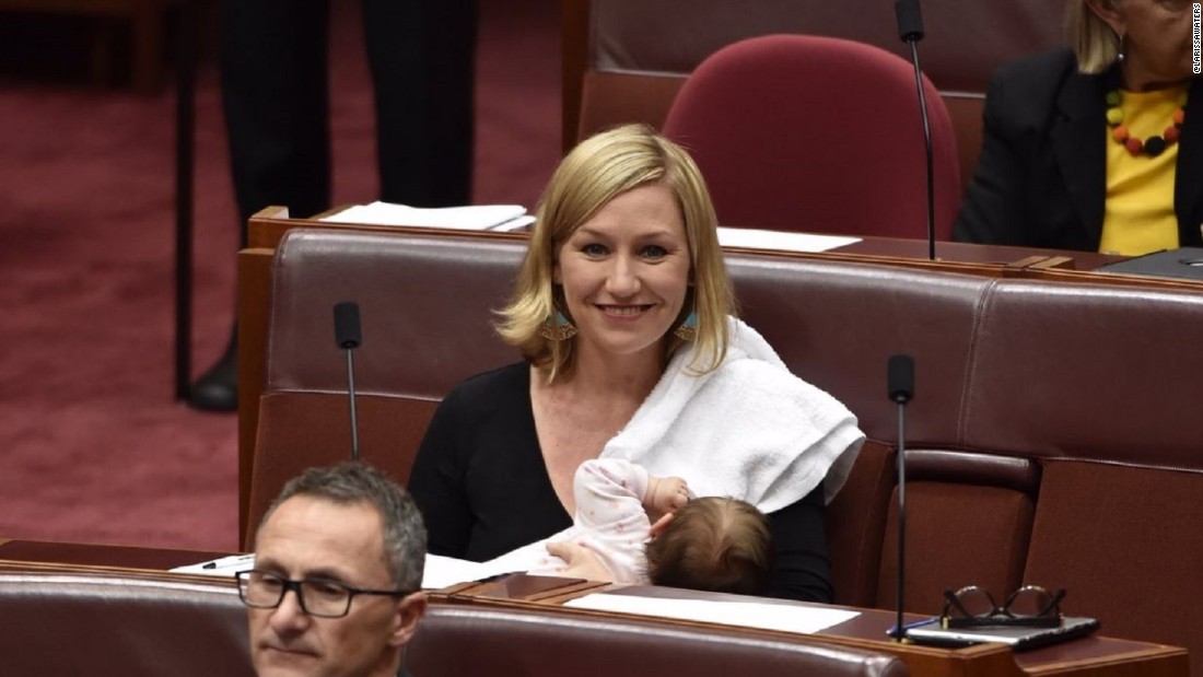 Australian senator makes history by breastfeeding her baby in Parliament