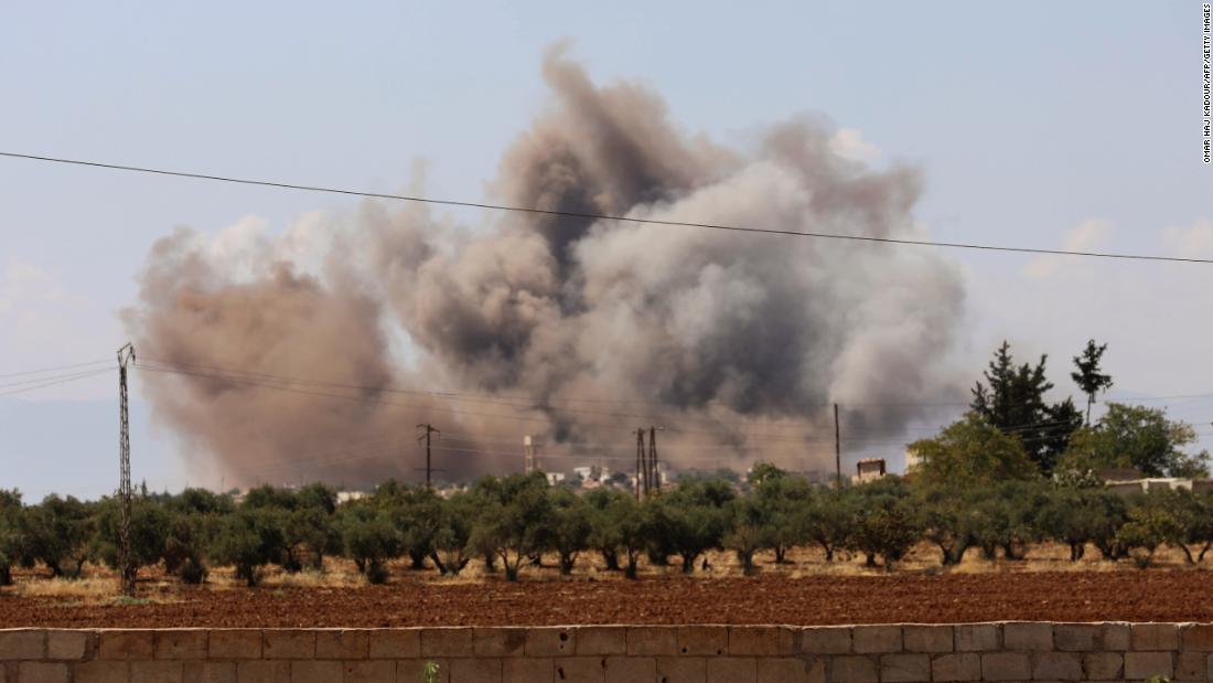 Airstrikes hit Syria's Idlib province, the last remaining rebel stronghold