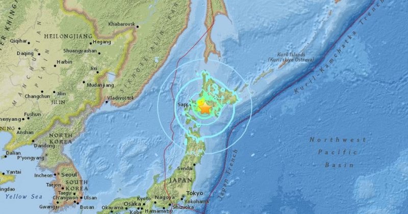 Giappone: forte scossa di terremoto colpisce l’isola di Hokkaido