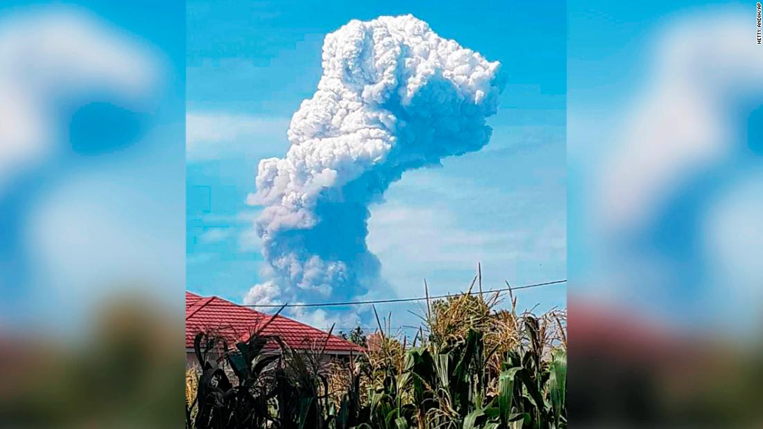 Volcano erupts on island already reeling from tsunami