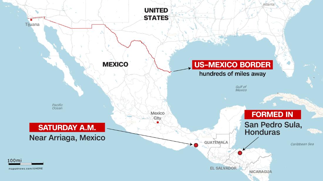 The migrant caravan could be weeks away from the US border