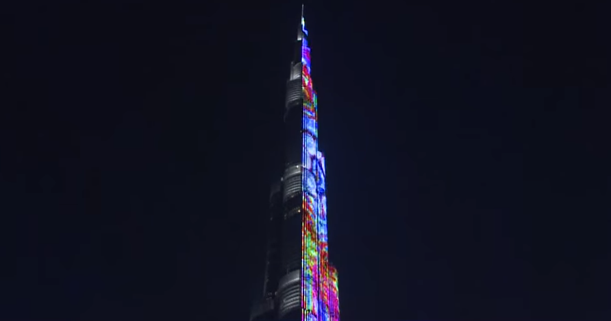 Spettacolo di luci a Dubai