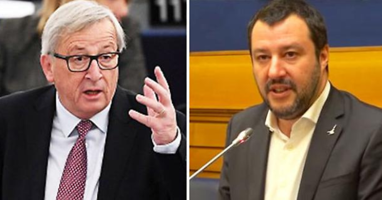 Juncker: "Preoccupato per linguaggio sboccato di Salvini e Di Maio"