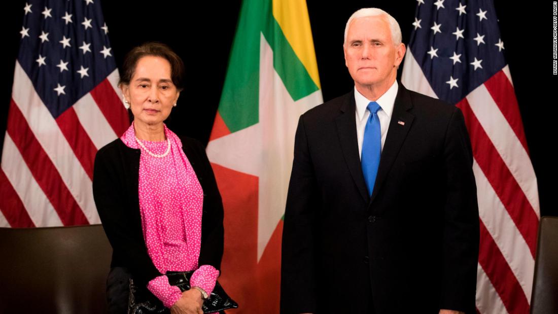 Pence tells Aung San Suu Kyi the persecution of Rohingya is 'without excuse'