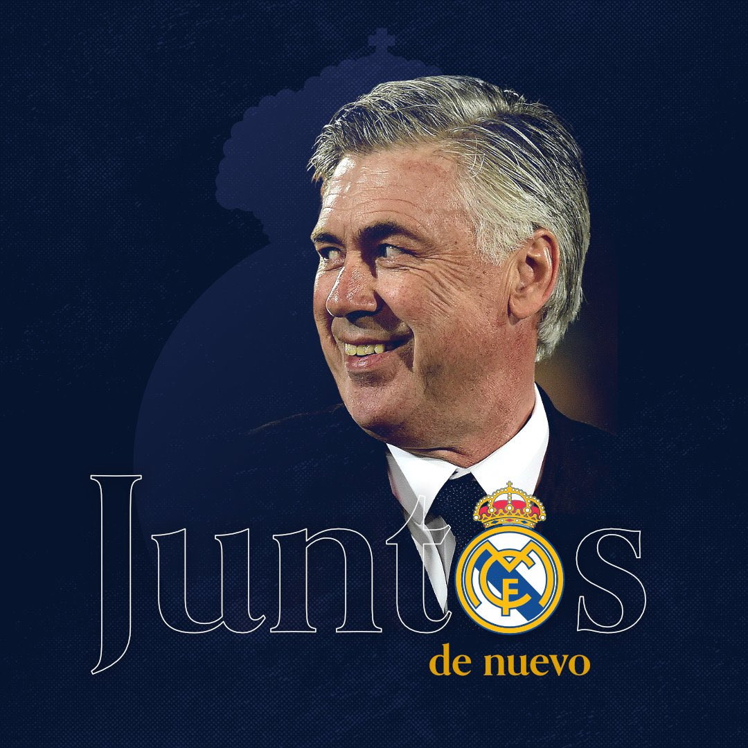 Carlo Ancelotti è il nuovo allenatore del Real Madrid