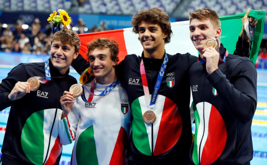 Tokyo ’21, bronzo per I’Italia nella 4×100 mista