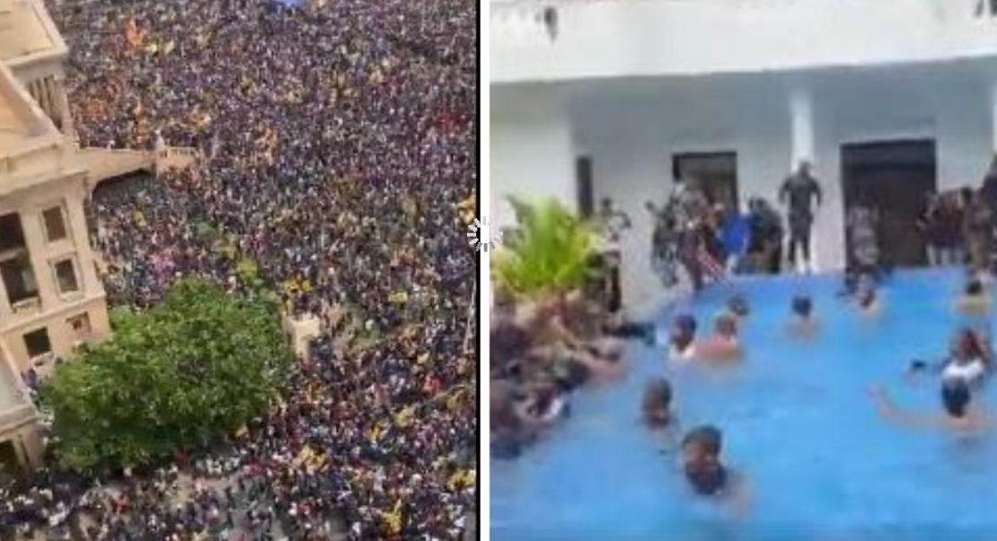 Sri Lanka: presidente in fuga. Manifestanti nella piscina reale