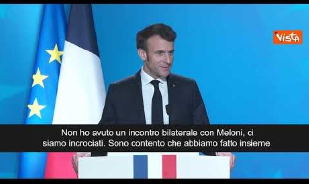 Macron: “Nessun bilaterale con Meloni. Io rispetto sempre tutti per principio”