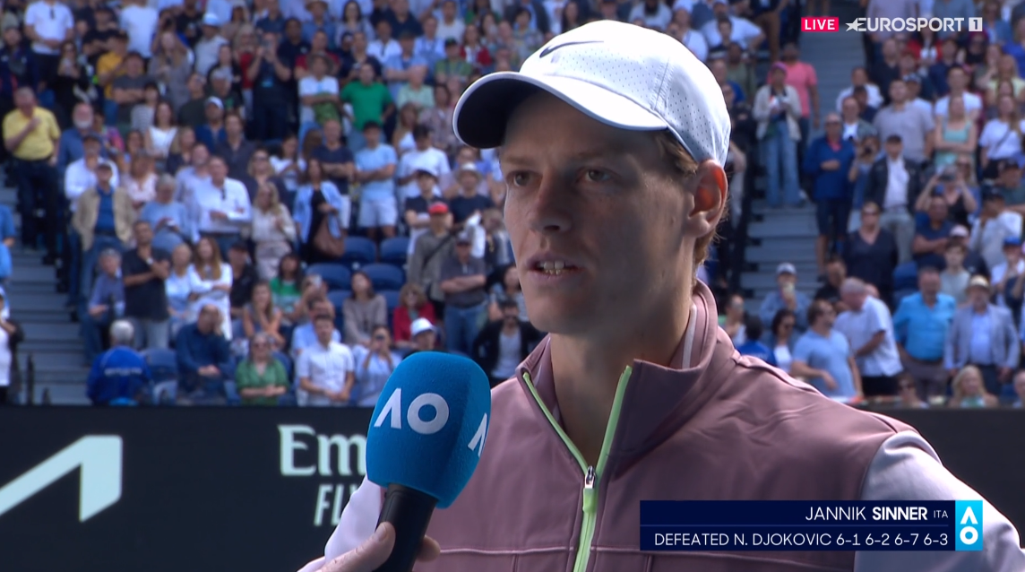 Sinner sconfigge Djokovic e vola in finale: vittoria epica dell’azzurro agli Australian Open